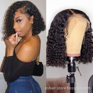 Wholesale Price Water Wave 10a BOB Lace Front Wigs Natural Hair Lace Wig Human Hair Wigs with 13*4 Frontal for Black Women